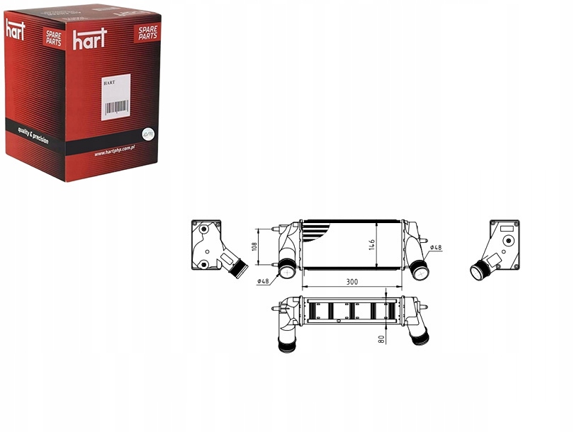 Купить Интеркулер радиатор воздуха peugeot 508 10- hart