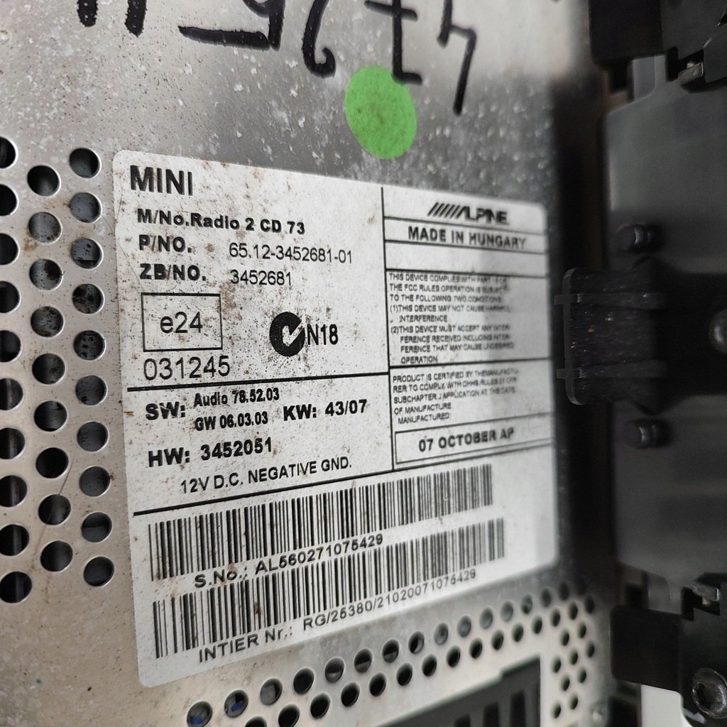 фото №8, Mini one - cooper coupe r56 2007 счетчик / спидометр