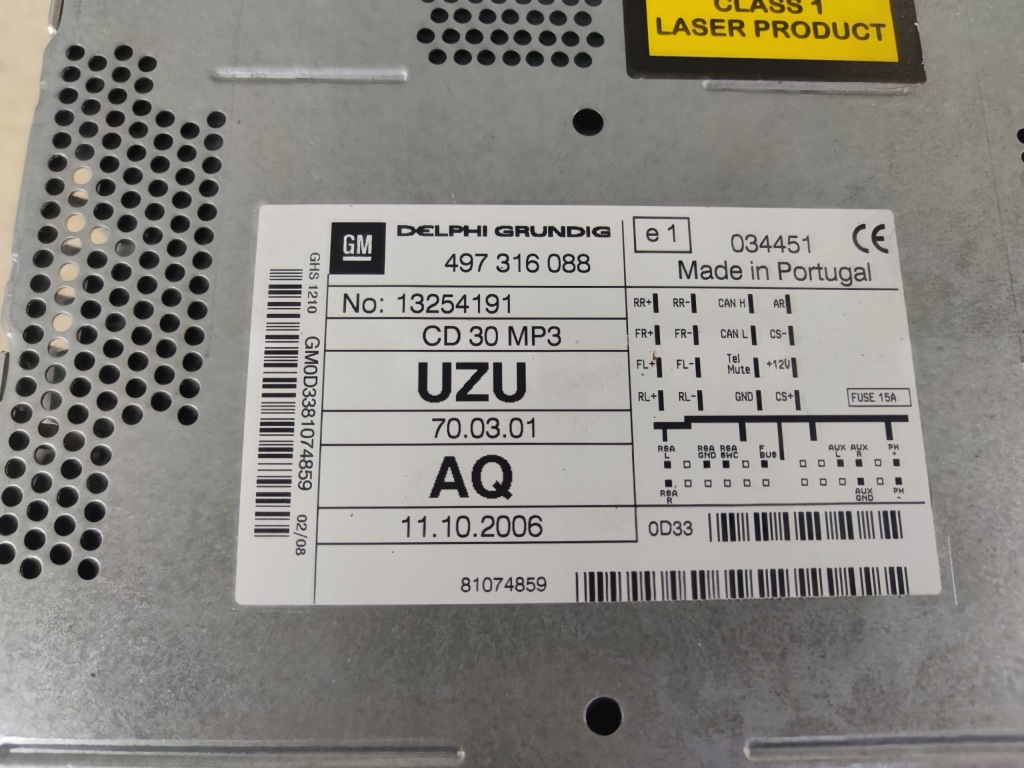 фото №3, Радио автомобильные mp3 opel corsa d 13254191 astra zafira