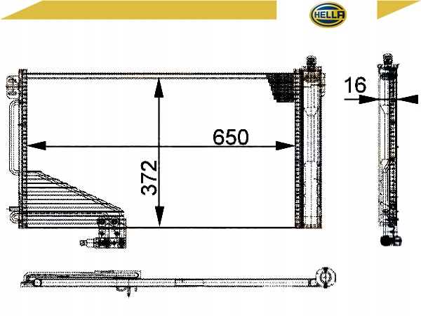 фото №3, Конденсатор радиатор кондиционера [hella]