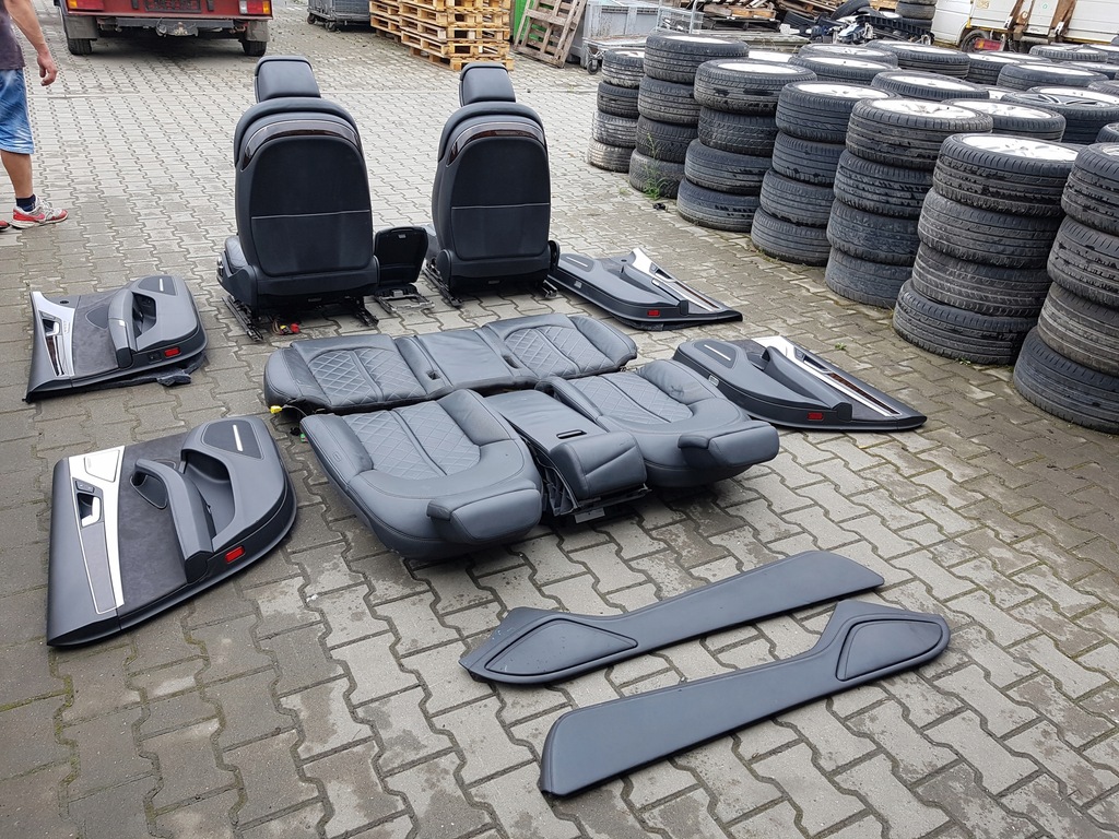 фото №13, Audi a8 d4 4h 09-13r сиденья кожаный заднее сиденье europa