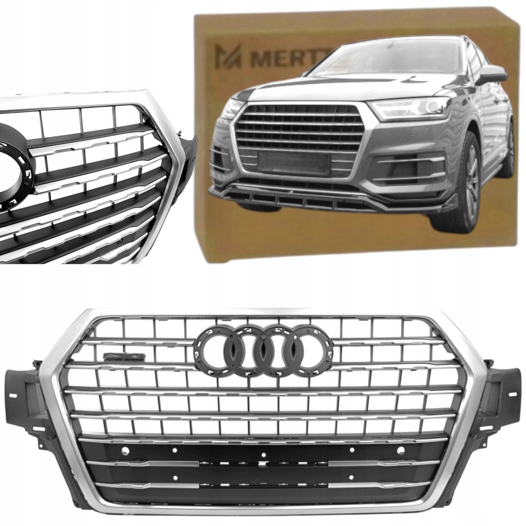 фото №1, Решётка радиатора накладка решётка радиатора решётка радиатора передняя хром audi q7 4m s-line 2015-2019