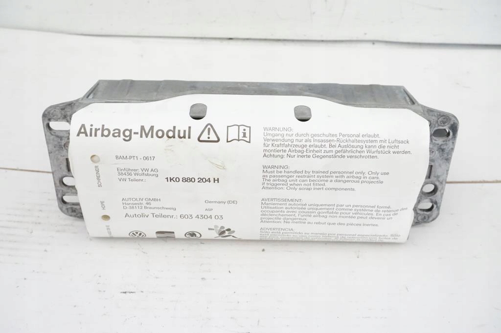фото №1, Подушка air bag пасажира vw golf plus 1k0880204h