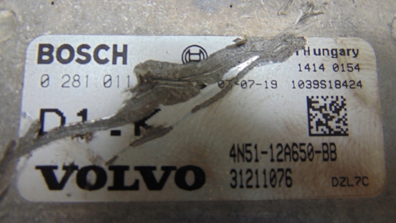 фото №3, Блок керування двигуна 1.6d volvo v50 s40 c30