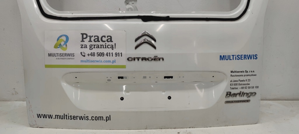 фото №4, Крышка багажника задняя citroen berlingo iii partner