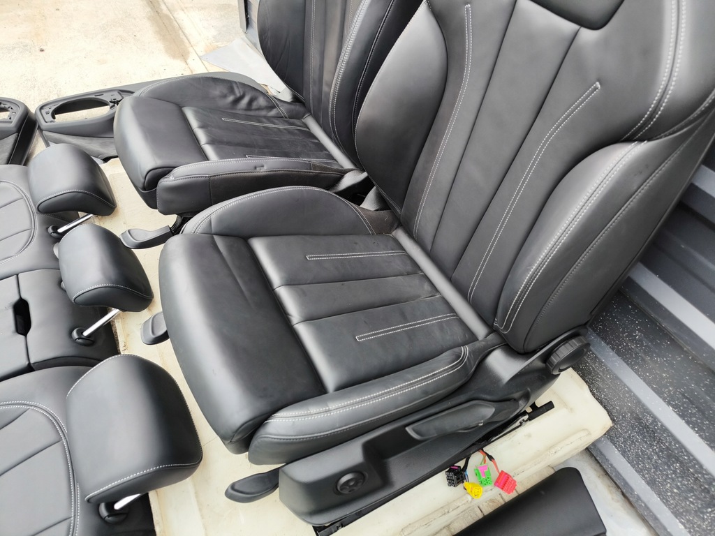 фото №7, Сиденье сиденья кожа комплект s line audi a4 b9 белый nić с подогревом !!!