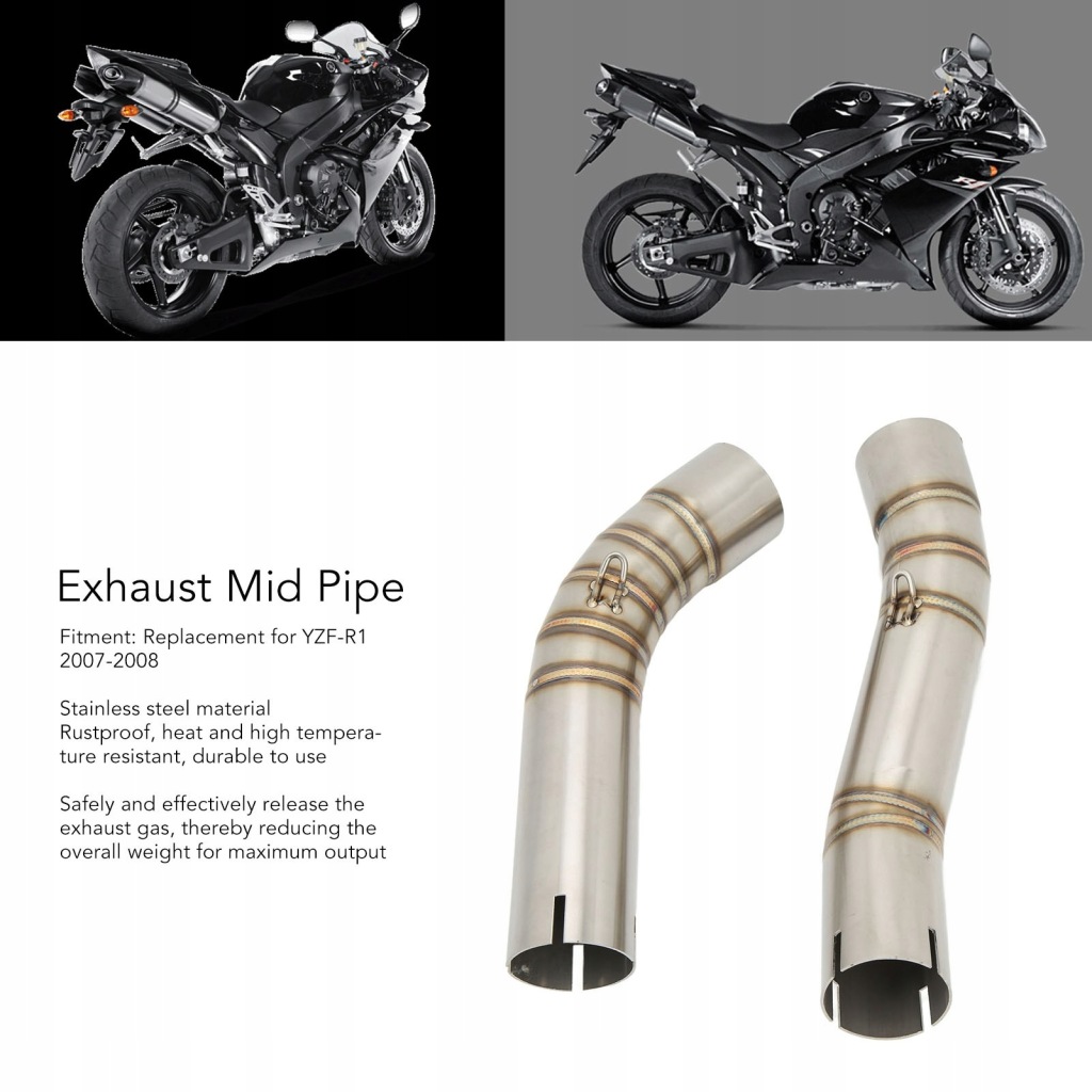 фото №13, 2 szt. труба вихлопна motocykla mid link