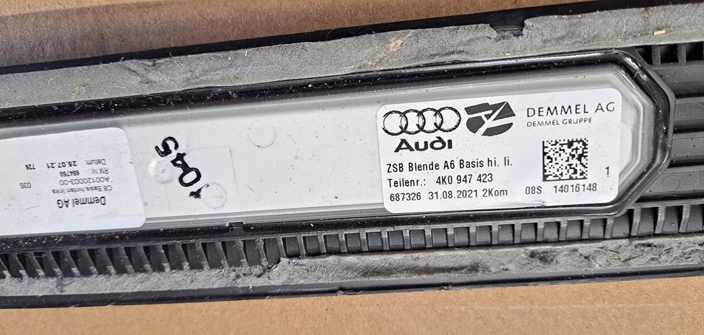фото №5, Audi a6 c8 4k0 молдинг поріг led задня задня ліва 4k0947423