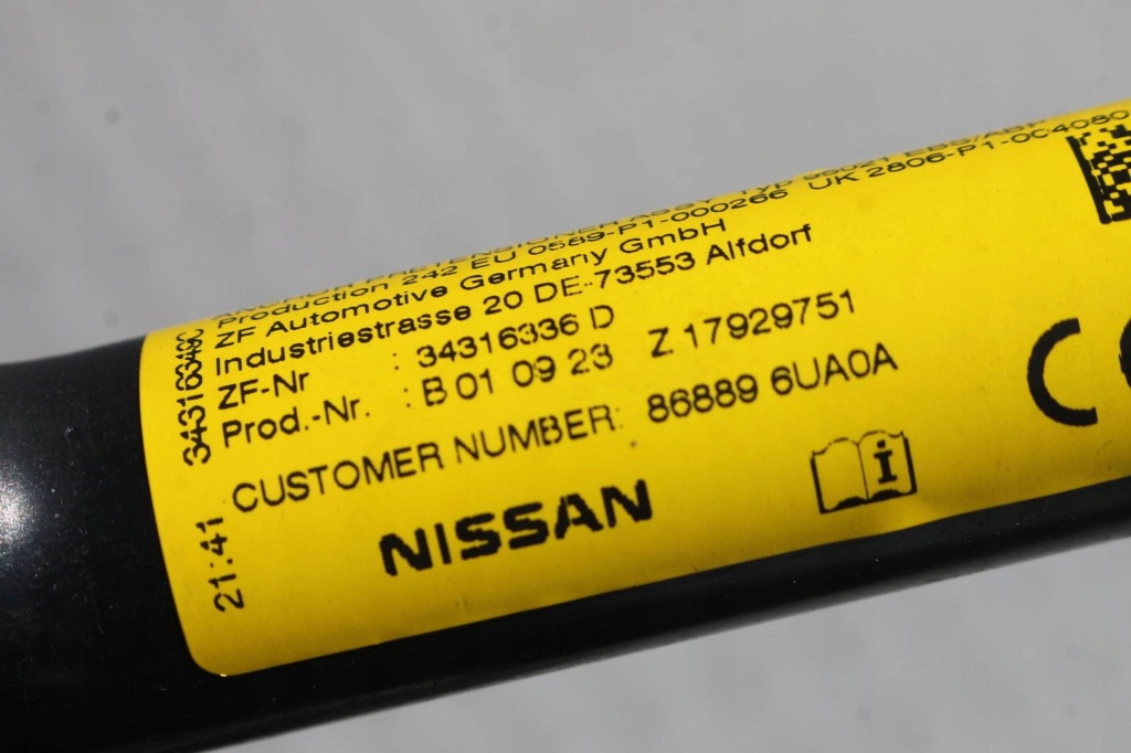 фото №9, Pas + натягувач лівий перед передній nissan qashqai iii j12 21-