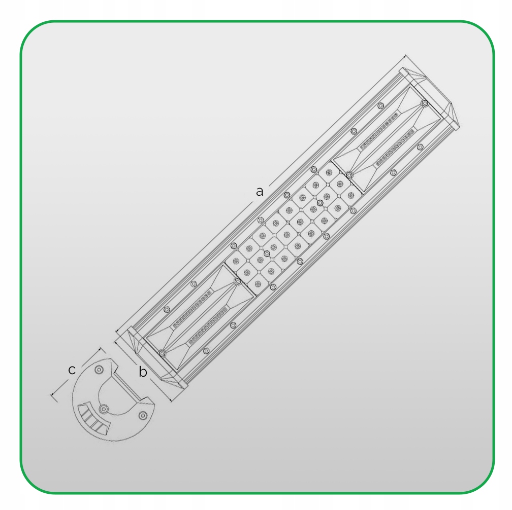 фото №3, Панель led лампа робоча 12v 24v 72led 34cm гомологація led bar