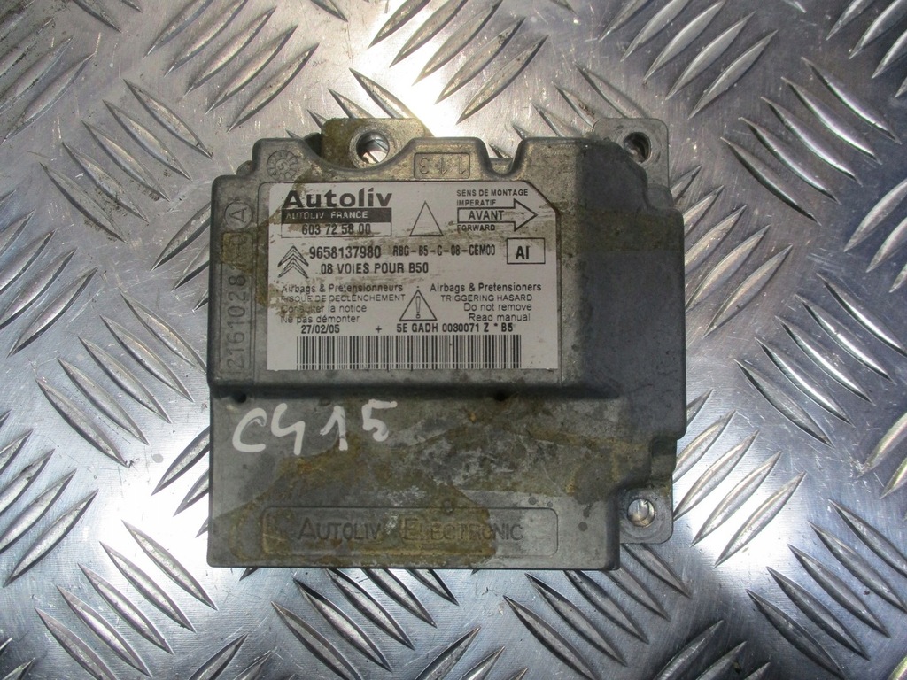 фото №1, Модуль подушка безопасности citroen c4 i 1.6 16v 9658137980