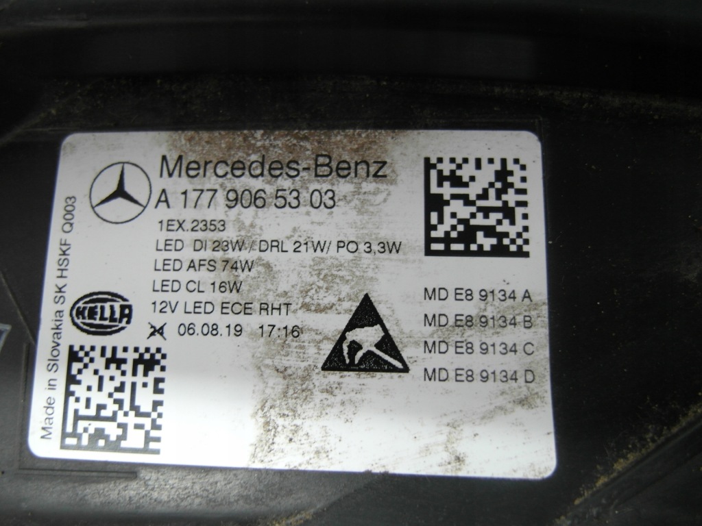Купити Mercedes a klasa 177 a177 full led bdb фара передня ліва