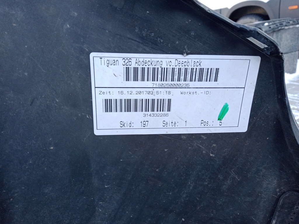 фото №7, Vw tiguan 2 ii 15-20 бампер перед передний 5n0