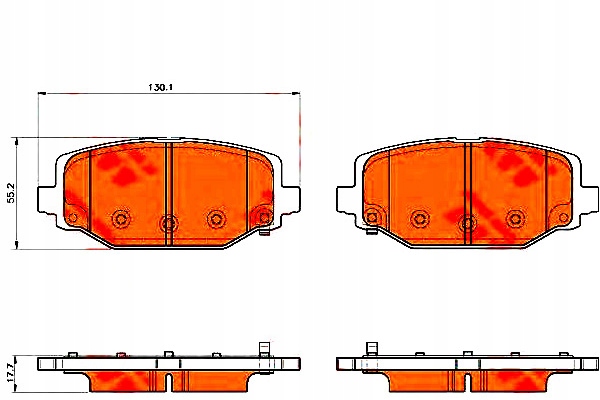 фото №1, Trw тормозные колодки тормозные lancia задняя voyager 2,8-3,6 v6