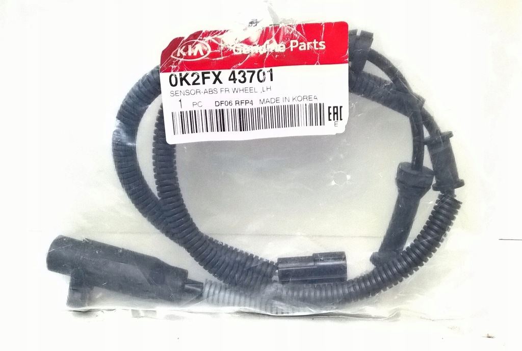 фото №1, Kia carens i ii 2000-20006 датчик abs колеса лівий перед оригінальний номер 0k2fx-43701