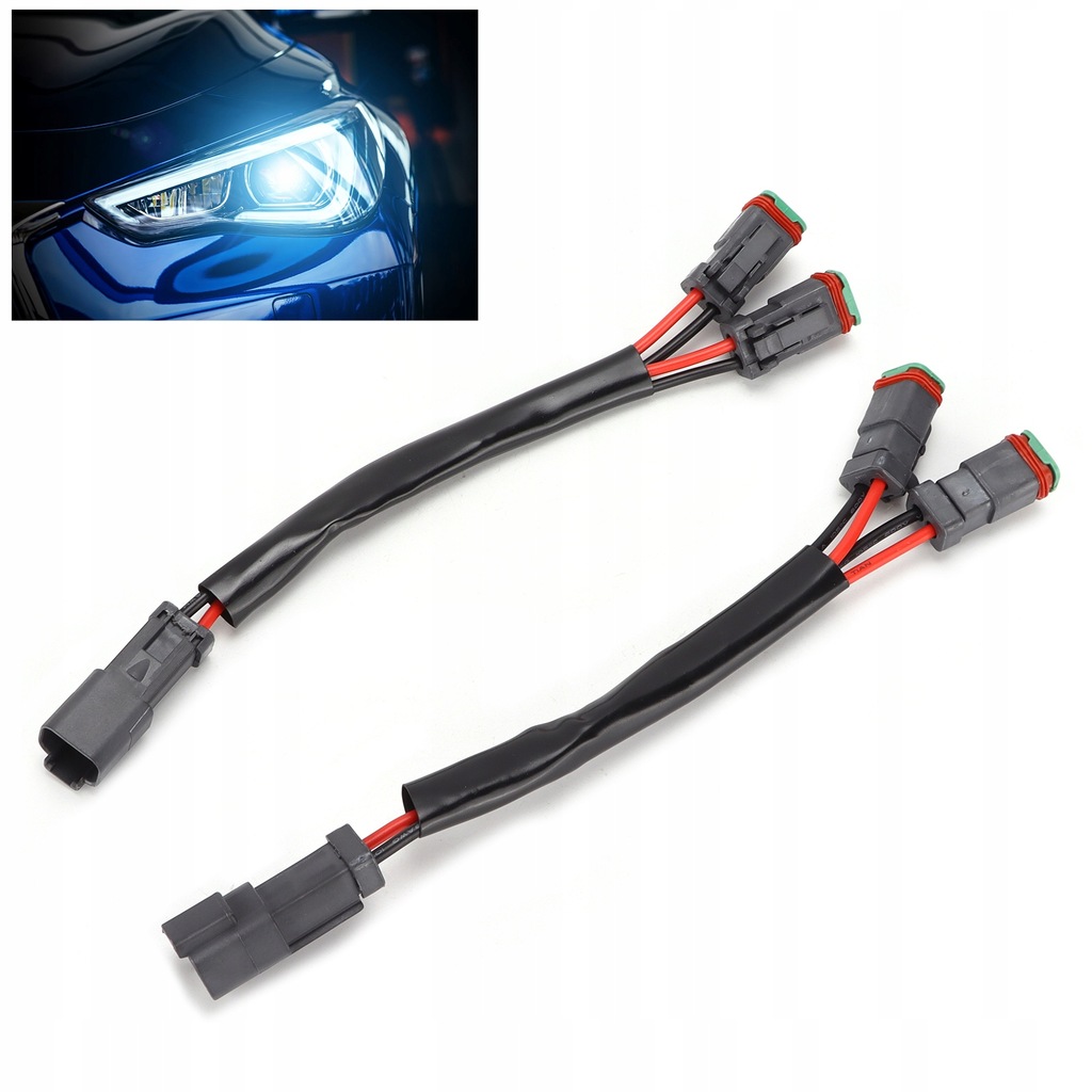 фото №12, 2 szt. жгут трубопровод разъём освещение roboczego led 2-przewodowe