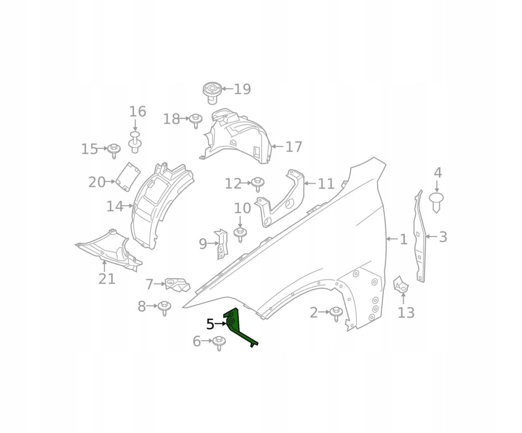 фото №10, Кронштейн крила do bmw x5 g05 2018- 41007492371 ліва