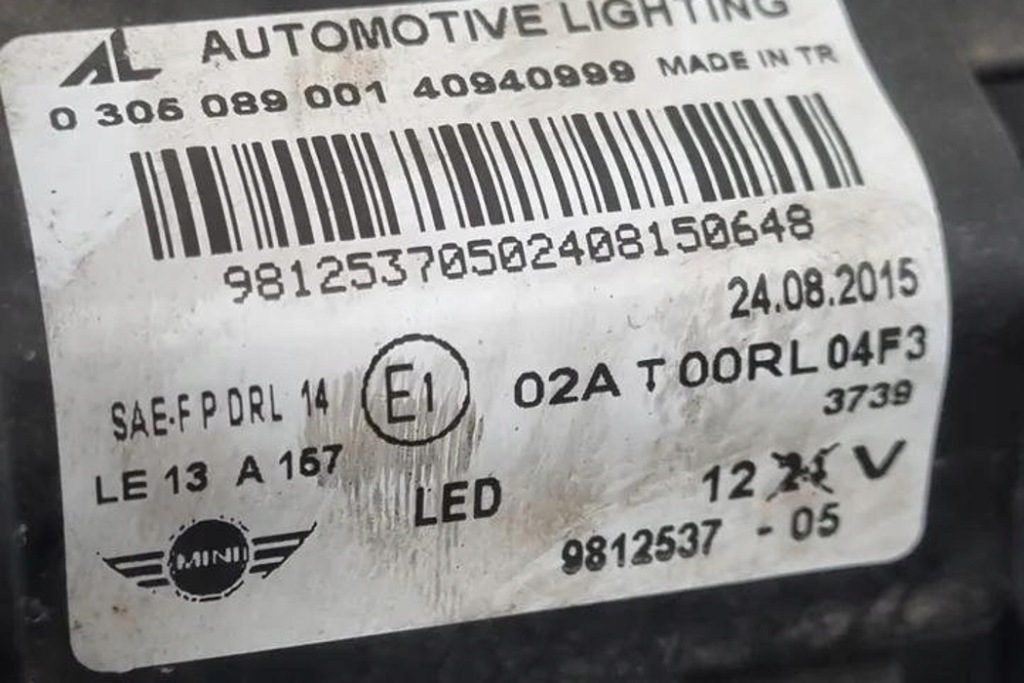 фото №10, Протитуманна фара лівий передній mini countryman r60 9812537 2.0l дизель 105kw 2015