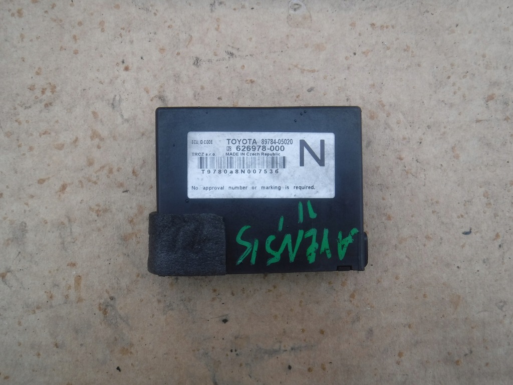 фото №1, Модуль иммобилайзер toyota avensis t27 89784-05020