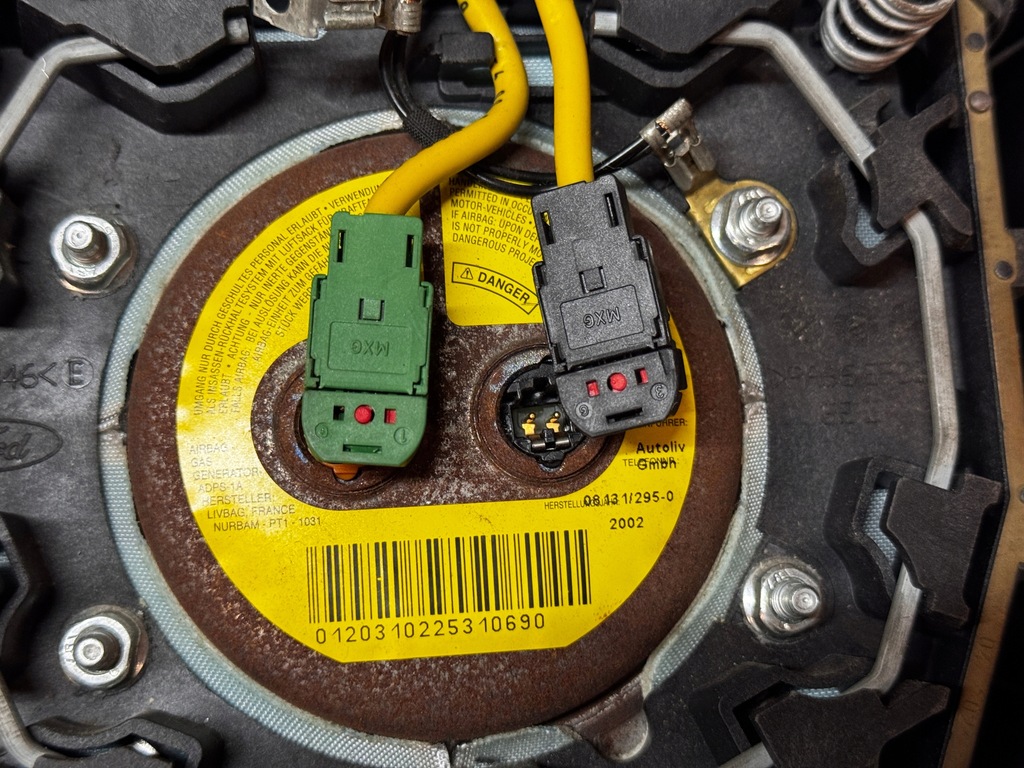 фото №7, Ford fiesta mk6 fusion подушка подушка безопасности водителя б/у оригинальный номер pa66gf33