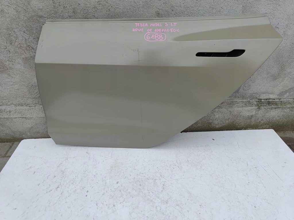 Купить Tesla model 3 3 дверь левое задняя задняя новая  оригинальный номер 6188