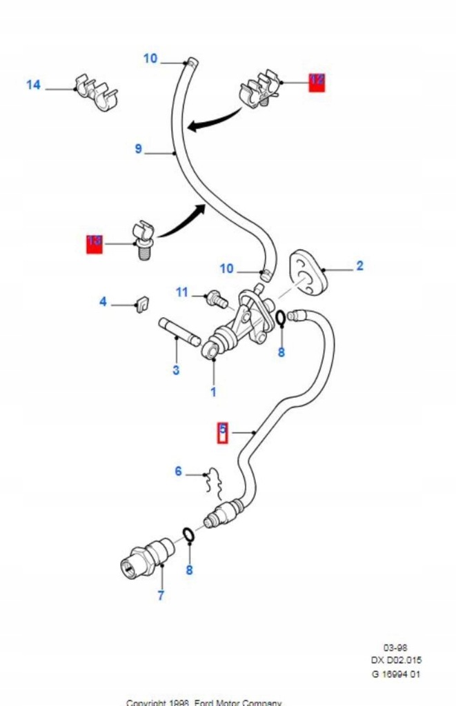 фото №9, Шланг сцепления ford fiesta 95-02 puma 97-01