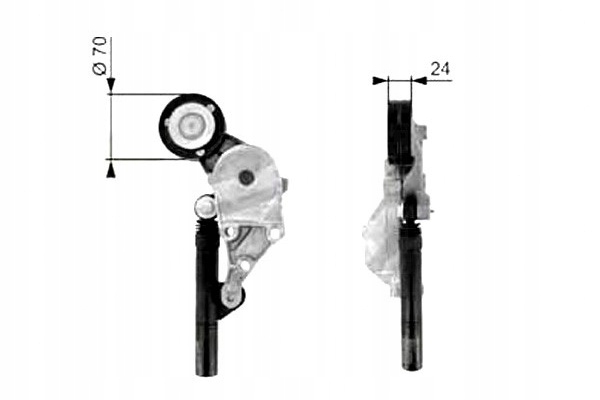 фото №1, Gates t38192 натягувач ремінь клиновий багаторучейковий