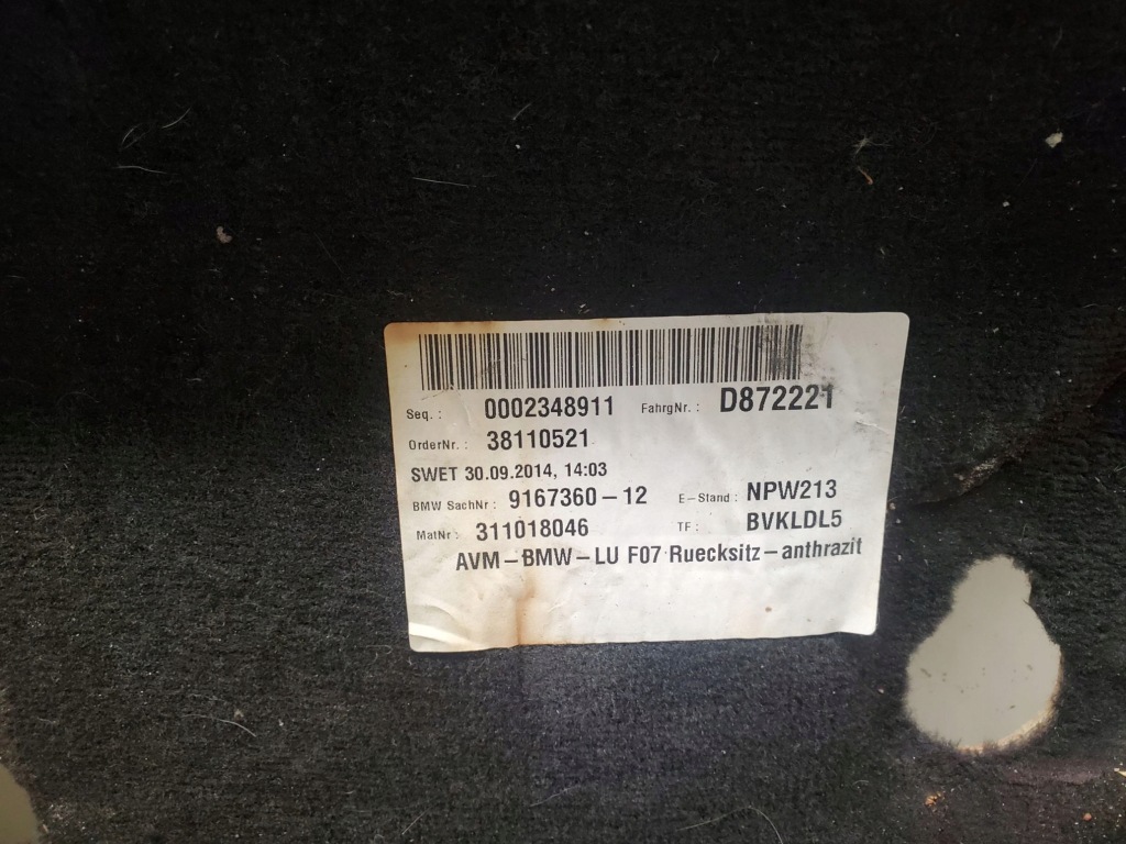 фото №9, Bmw 5 gt f07 9167360 обшивка