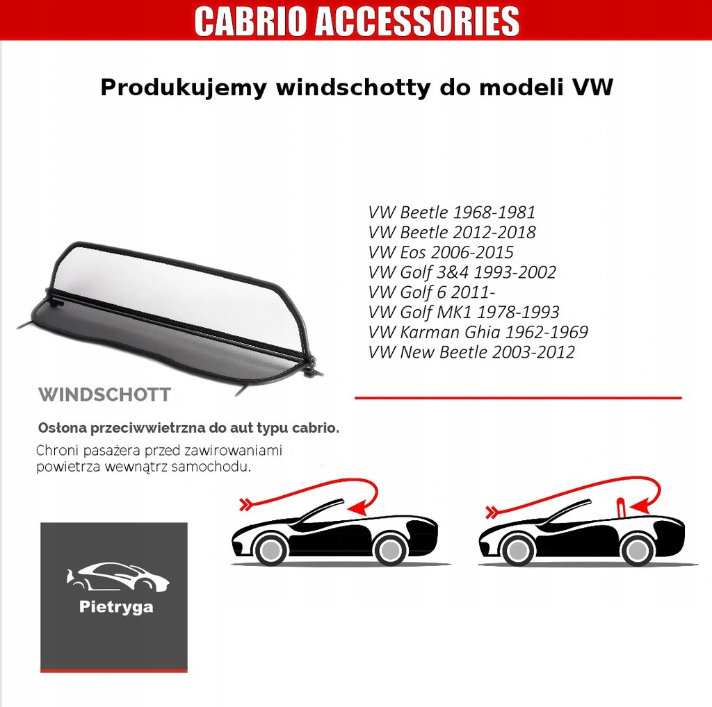 фото №9, Windschott ветрозащитный экран vw eos 2006-2015 pietryga