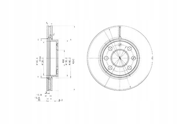 фото №1, Delphi гальмівні диски гальмівні 2szt opel corsa b corsa c