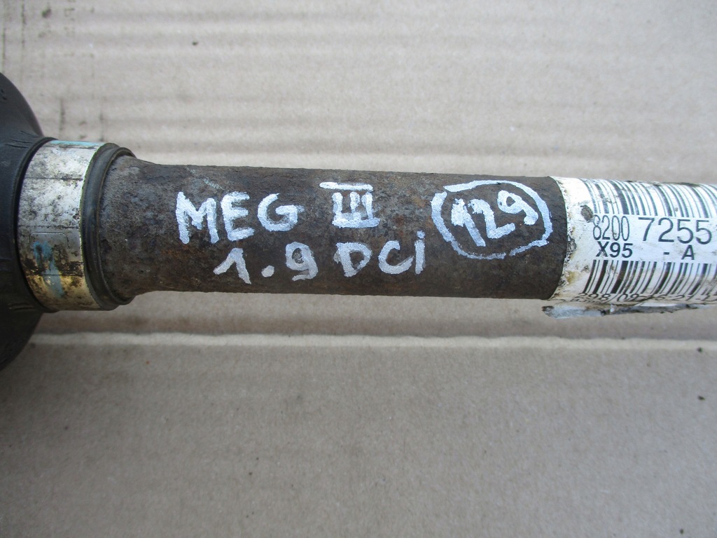 фото №3, Приводной вал левая 8200725510 renault megane iii 1.9dci