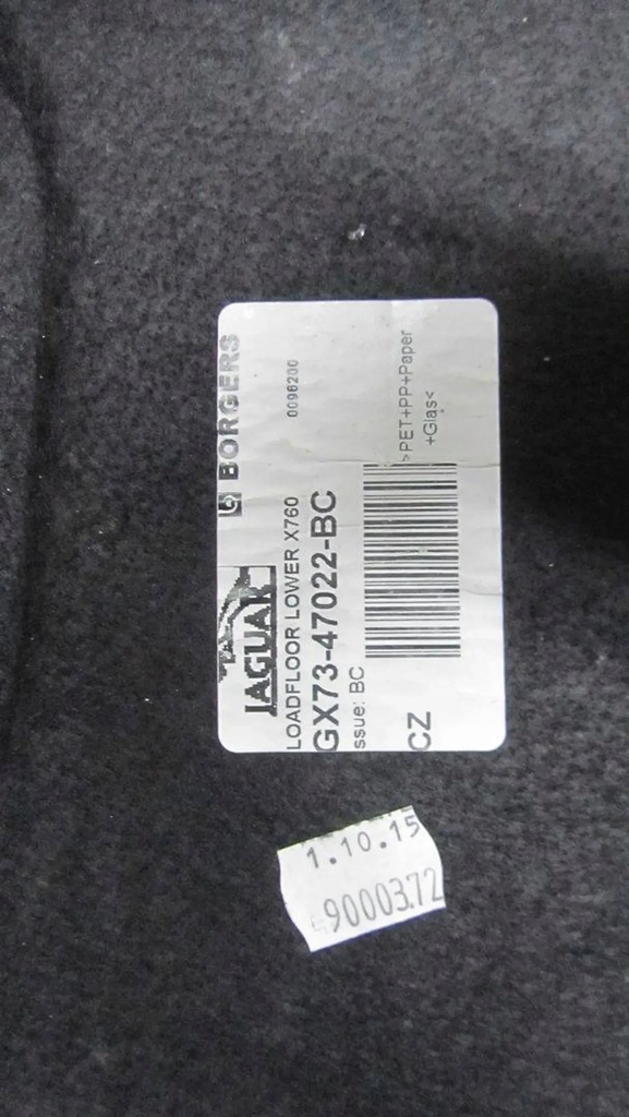 фото №6, Jaguar xe x760 пол обшивка багажника gx73-47022-bc
