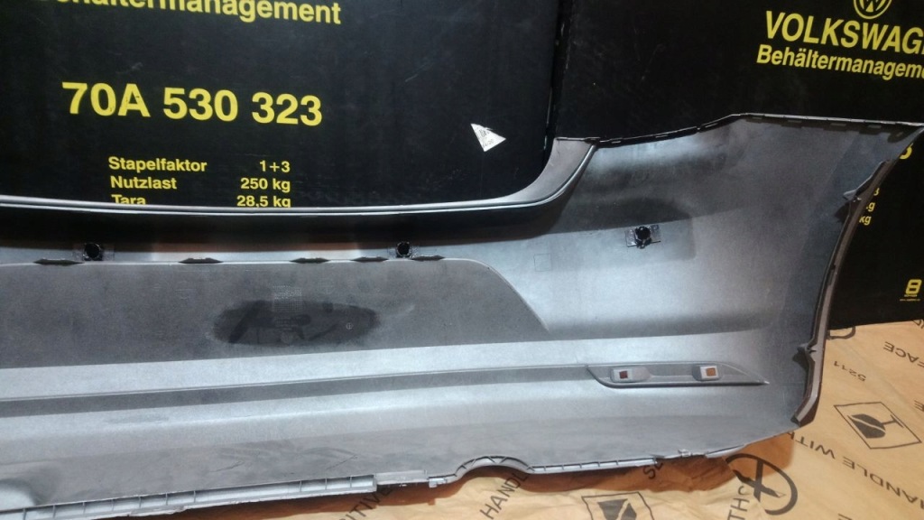 фото №10, Vw polo v 5 6c lift 14-17 бампер задня pdc hak 6c6807421 коричневий колір