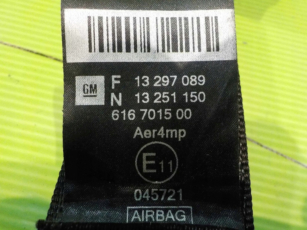 фото №6, Cruze i 09r pas безпеки лівий перед з натягувач 13297089