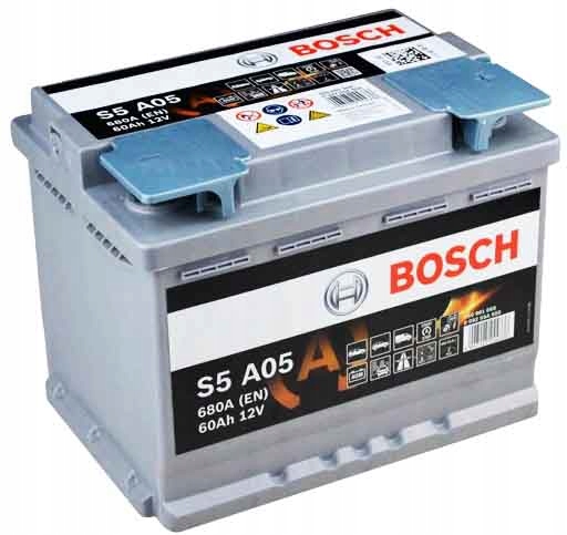 фото №1, Аккумулятор bosch s5 agm 60ah 680a s5a05 запуск стоп