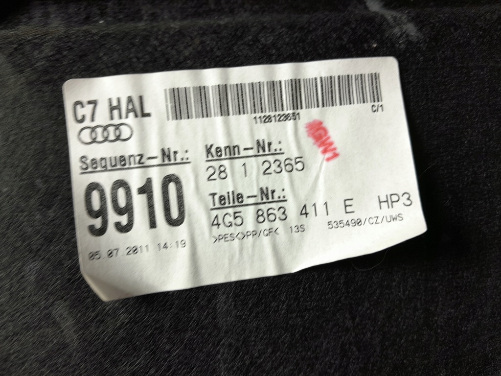 фото №7, Audi a6 c7 sedan полиця багажника 4g5863411e