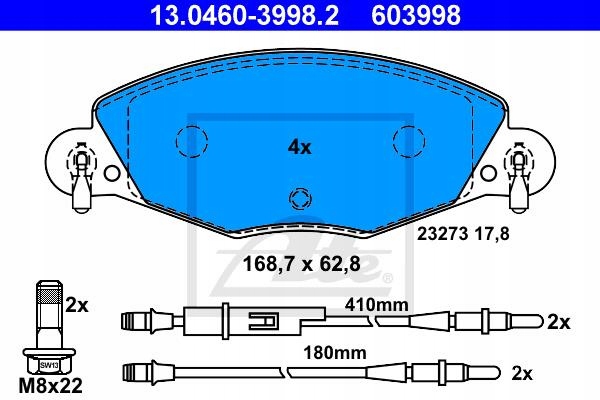 фото №3, Тормозные диски i тормозные колодки перед ate citroen c5 ii 2.0 hdi
