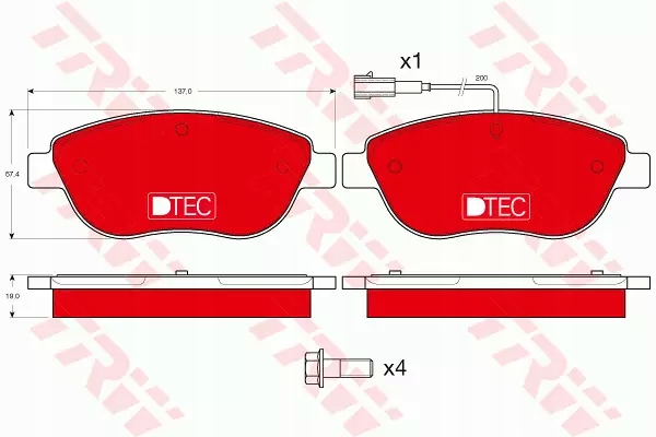 фото №11, Trw dtec тормозные диски+ тормозные колодки перед lancia delta iii