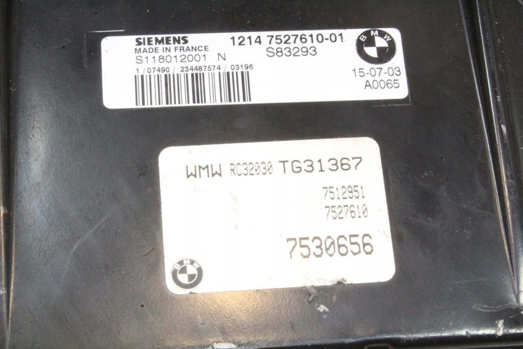 фото №3, Бортовой компьютер двигателя ecu mini cooper r50, r53 7527610 2003