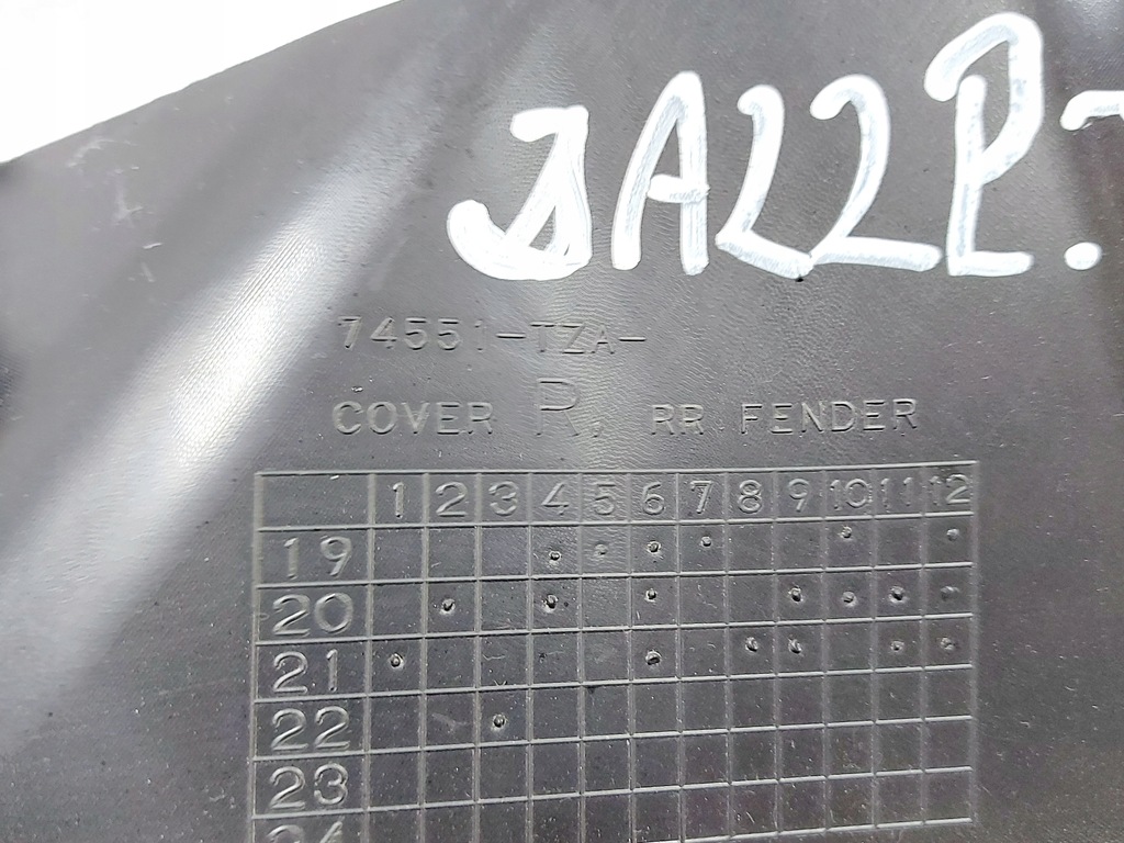 фото №6, Honda jazz v crosstar защита подвеска подкрылок правый задняя 22r.