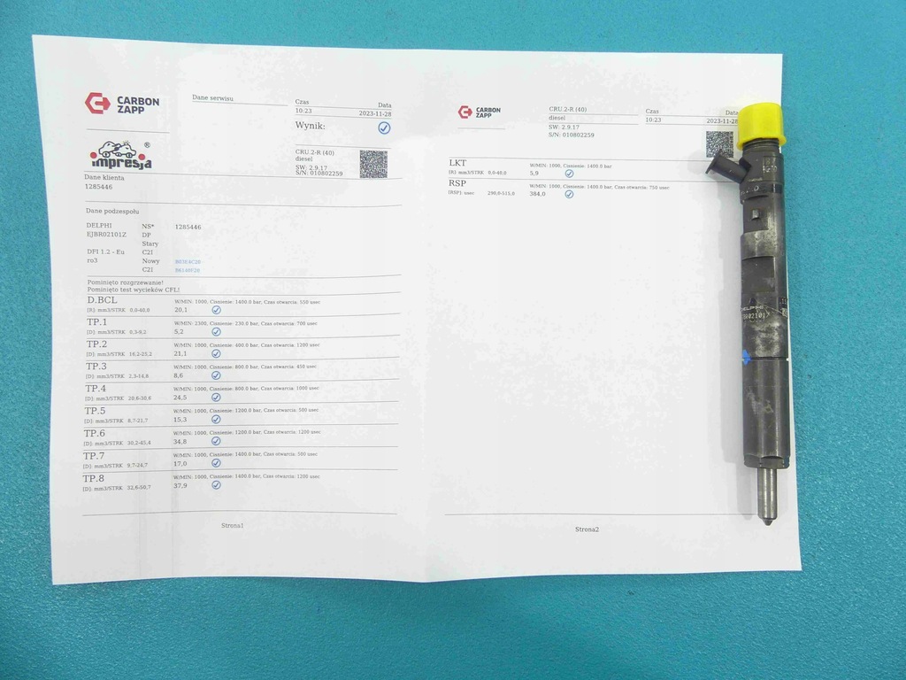 фото №1, Test форсунка renault kangoo ejbr02101z 1.5 dci