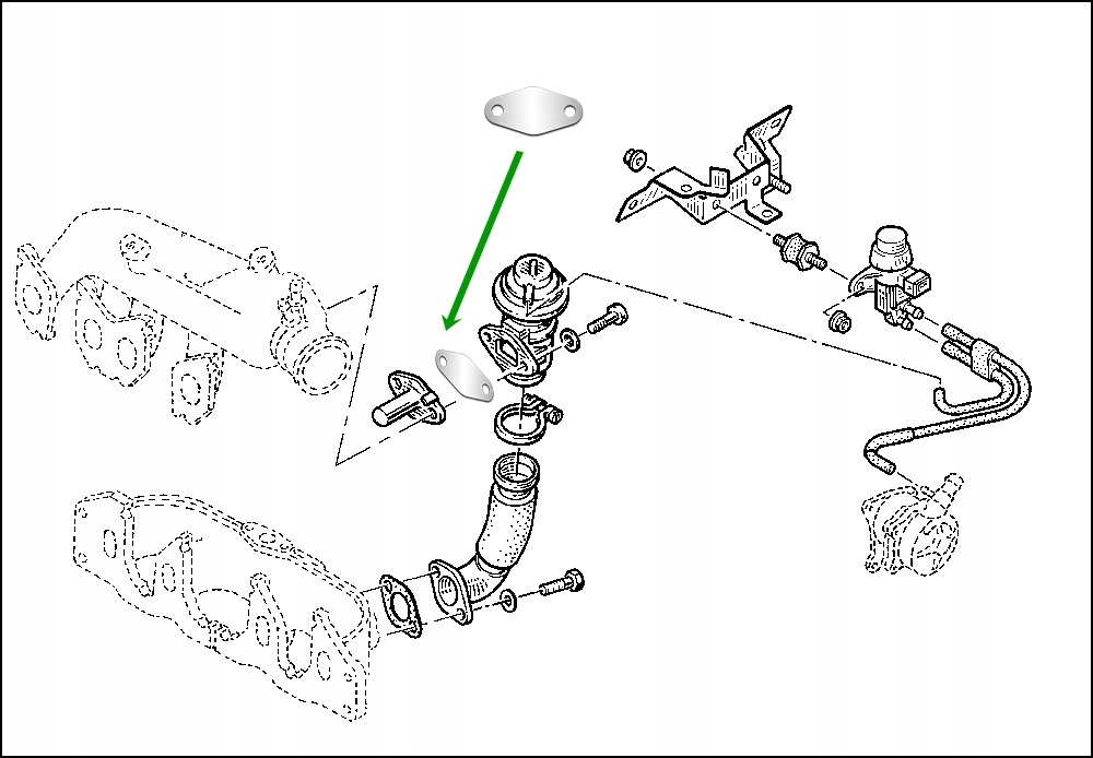 Заглушка egr renault clio 1.9dti master 1.9 dci 80 Доставка