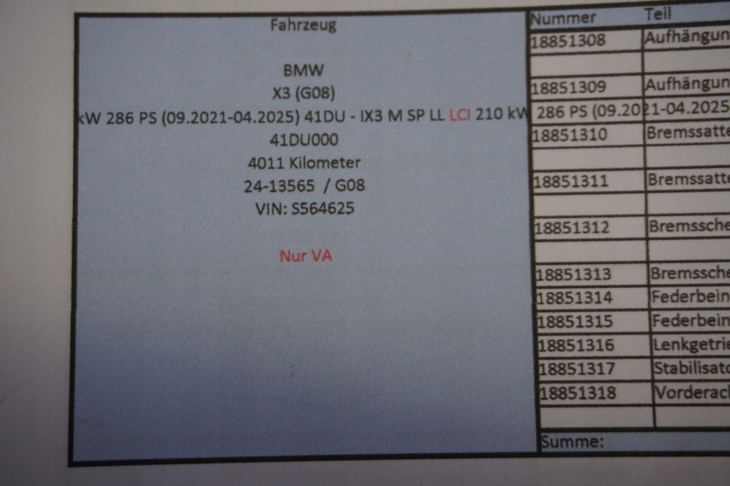 фото №6, Трансмиссия рулевая bmw ix3 g08 5a65af0 4011km