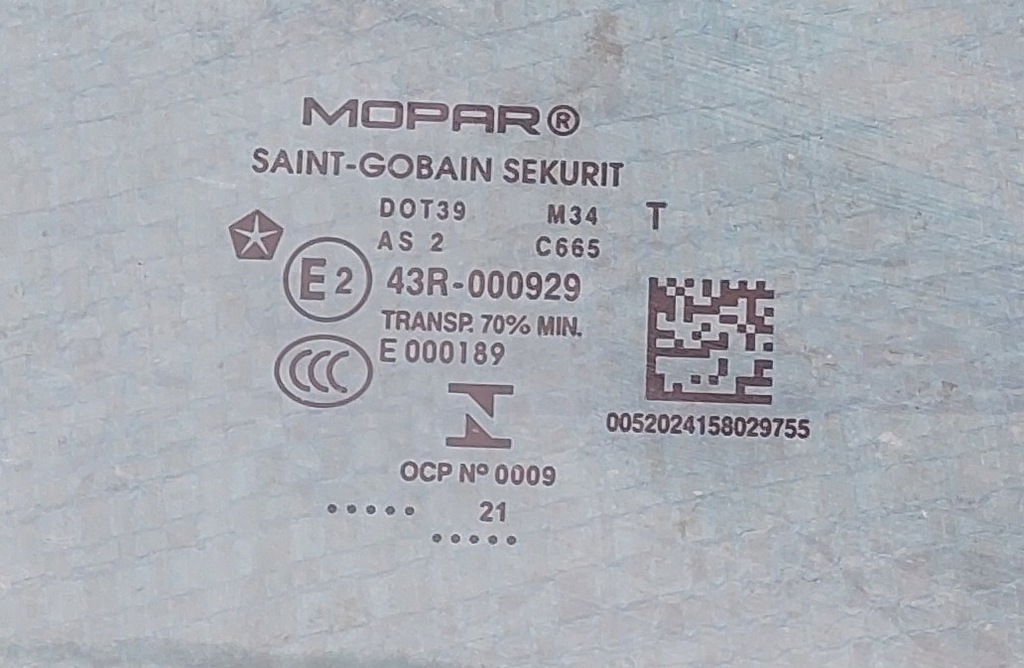 фото №2, Jeep renegade 21 22 стекло с дверь правый перед nr 10