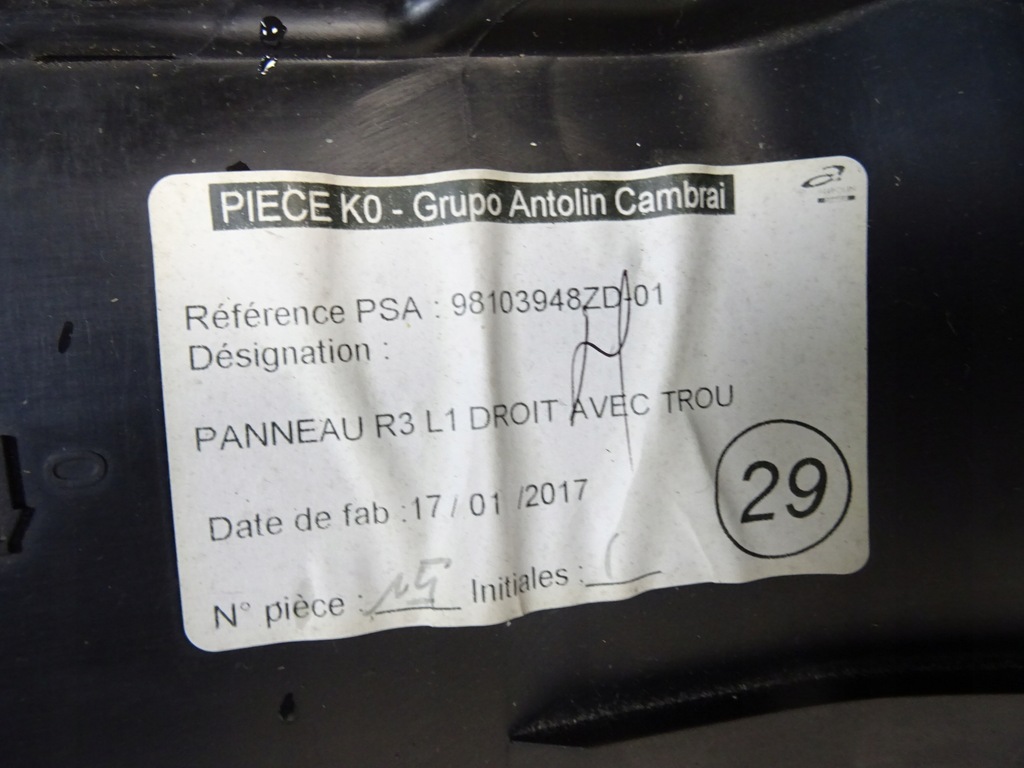 фото №8, Proace ii обшивка оббивка обшивка двері праве зсувні лампа 98103948