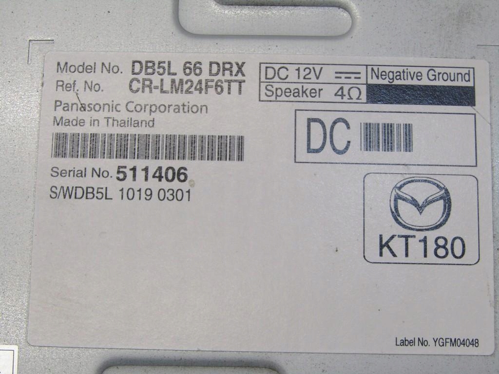 фото №2, Тюнер усилитель радио mazda 2 dj db5l66drx