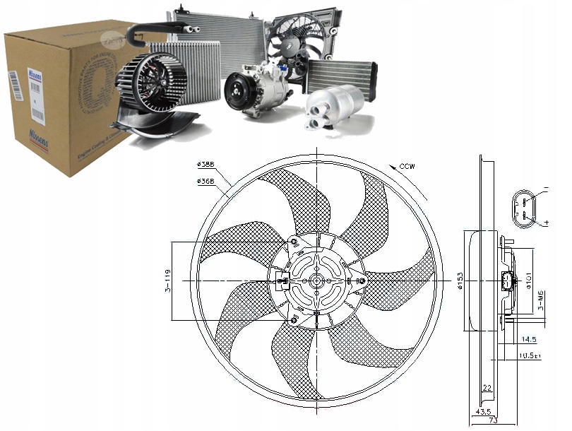 фото №1, Nissens 85776 вентилятор, охолодження двигуна