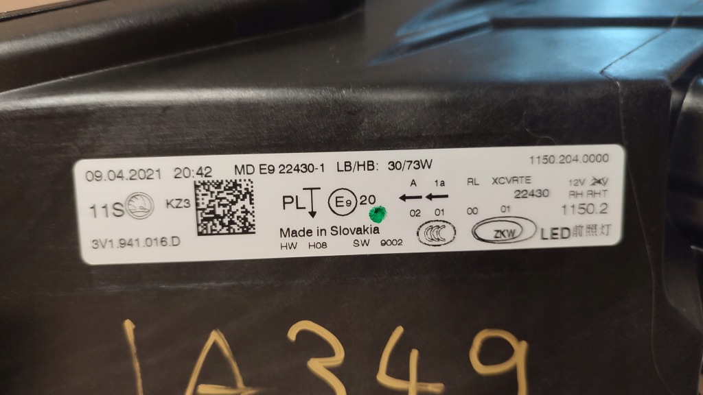 фото №6, Skoda superb iii lift 3v1 лампа права full led