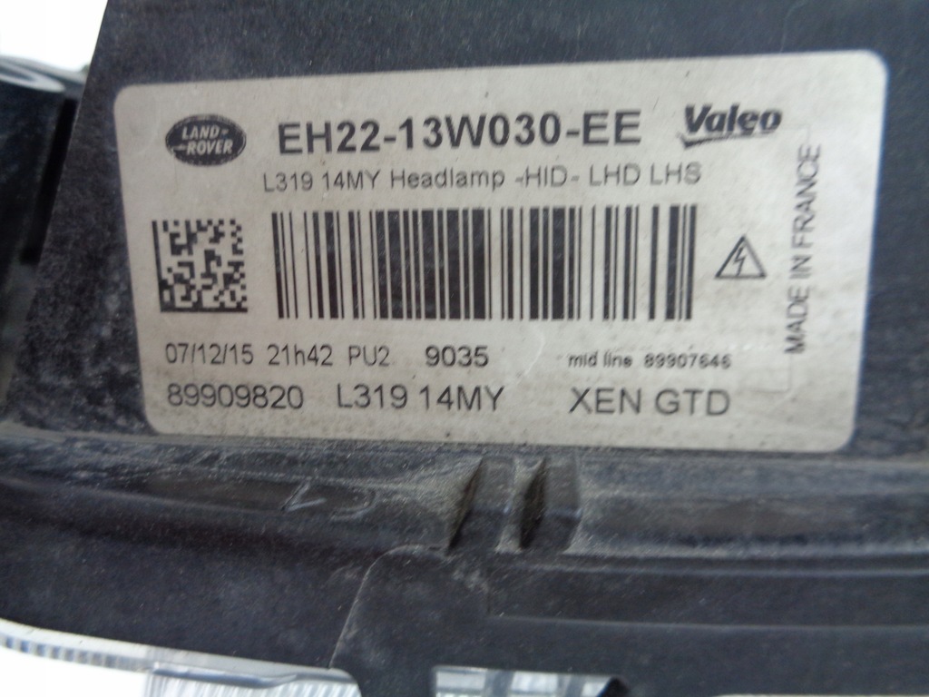 фото №11, Лампа левая land rover discovery iv ксенон led