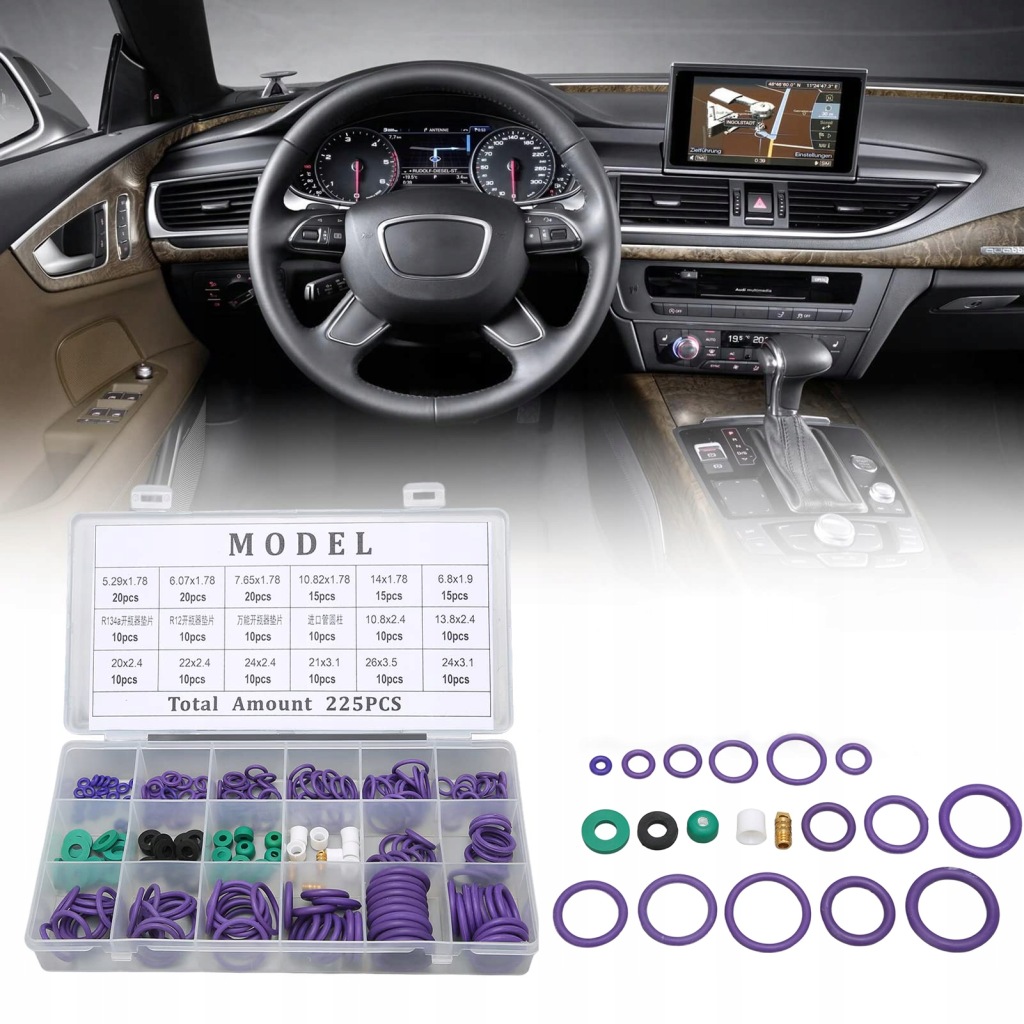 фото №8, Ущільнювачі набір oringów кондиціонера ущільнювальне кільце ущільнювач 225szt